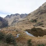 Snow melt lake on the Inca Trail