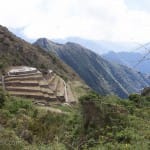 Phuyupatamarca from the distance on the Inca Trail