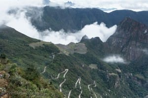 Heading down towards Machu Picchu