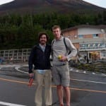 From the base with the summit of Mount Fuji behind us