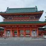 The main entrance of the Heian Jingu Shrine
