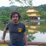 Me in front of the Golden Pavilion of Kinkaku-Ji in Kyoto