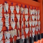 The fox is the main animal of Inari shrines and one can leave a note and draw a face for good luck!